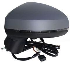 Audi A1 2015-2018 Electric Heated Power Folding with Memory Primed (Suitable for Painting) Wing Mirror Unit Passenger Side