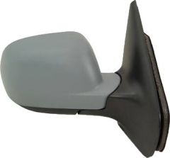 Volkswagen Golf 2002-2004 Manual (Cable Toggle) Blue Tinted Glass (Small Housing) Primed (Suitable for Painting) Wing Mirror Unit Driver Side