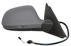 Audi A4 2007-2009 Electric Heated Power Folding with Lane Change Assist Primed (Suitable for Painting) Wing Mirror Unit Driver Side