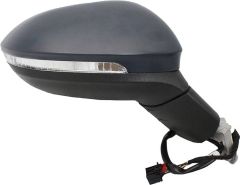 Volkswagen Golf 2020-2024 Electric Heated Primed (Suitable for Painting) Wing Mirror Unit Driver Side