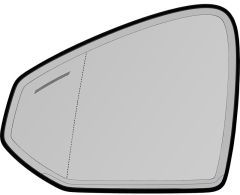Polestar 4 2024-2026 (OEM) Heated Clear Tinted Convex (Blind Spot Detection) (Electro-Chromatic) Wing Mirror Glass Passenger Side